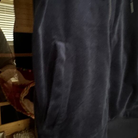 UNISEX Retro FILA Velour Track Men SZ S TOP CONDITION Hooded Navy Maureen Jacket - Picture 10 of 16